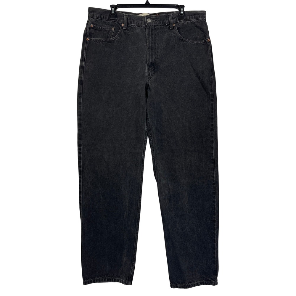 VTG‎ Y2K Levi's 550 Relaxed Fit Taper Mens 38x32 Black Denim Jeans